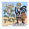 Kokopelli and Hummingbirds Tile