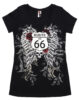 Route 66 Wings V-Neck T-Shirt