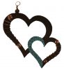 Double Heart with Copper and Turquoise