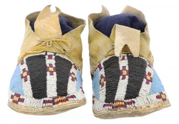 Vintage Cheyenne Beaded Moccasins