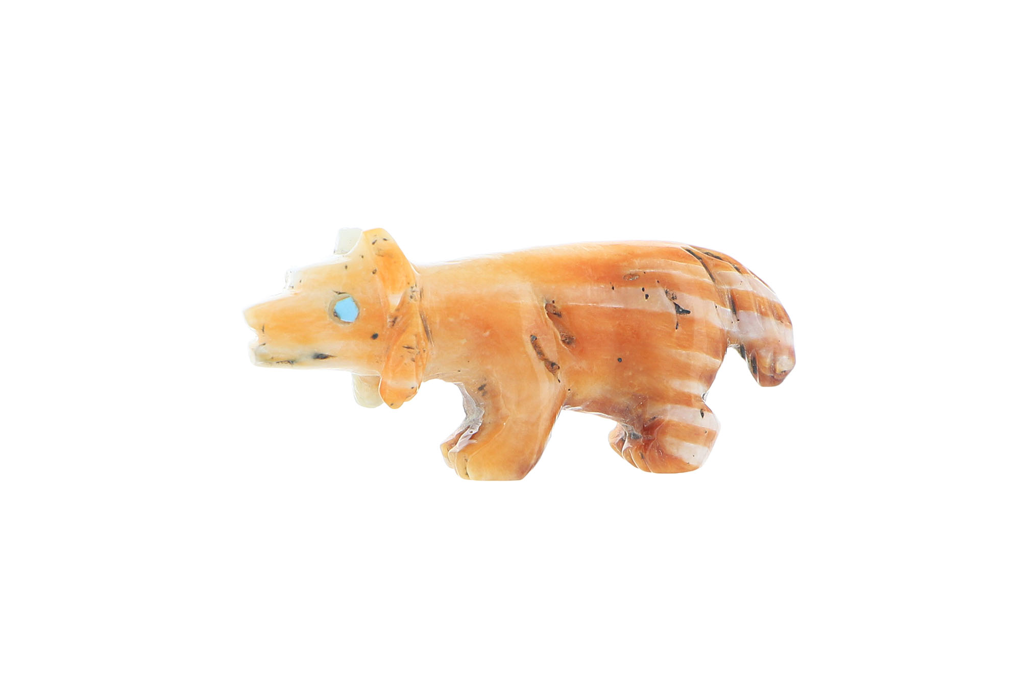 Vintage Native American Zuni Bear Detailed Fetish Animal