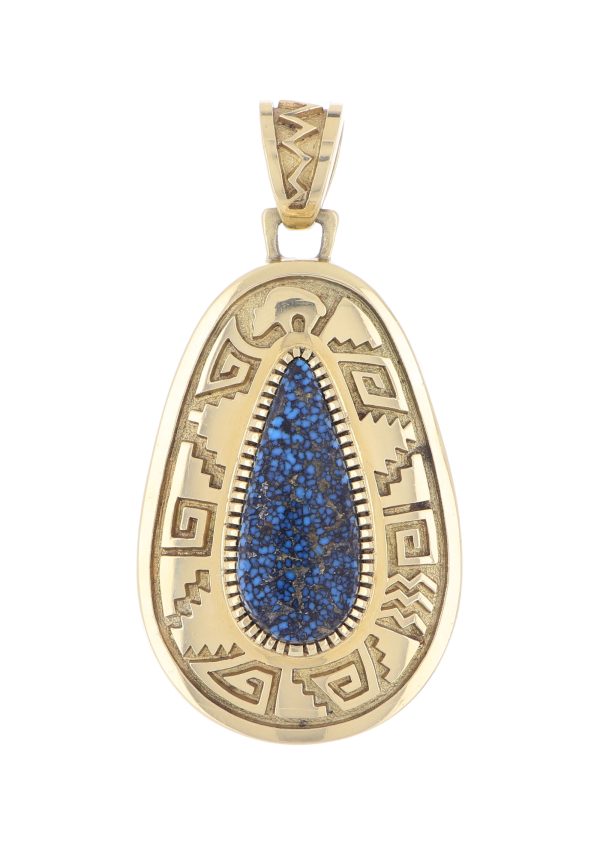 18K Gold Navajo Pendant