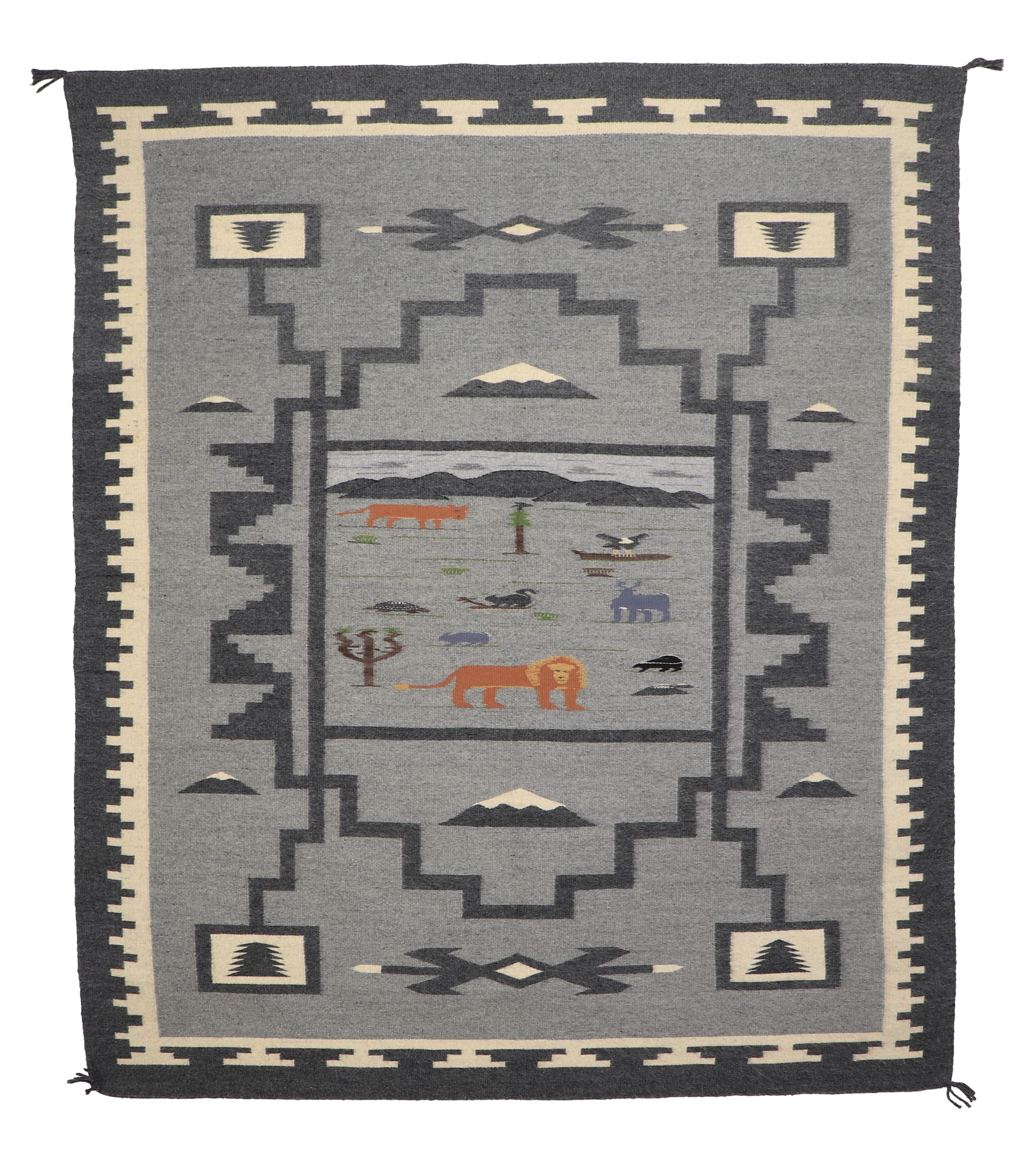 Navajo Pictorial Storm Pattern Rug - Cameron Trading Post