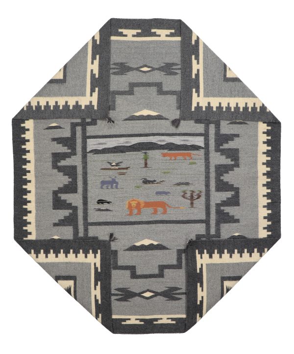 Navajo Pictorial Storm Pattern Rug - Cameron Trading Post