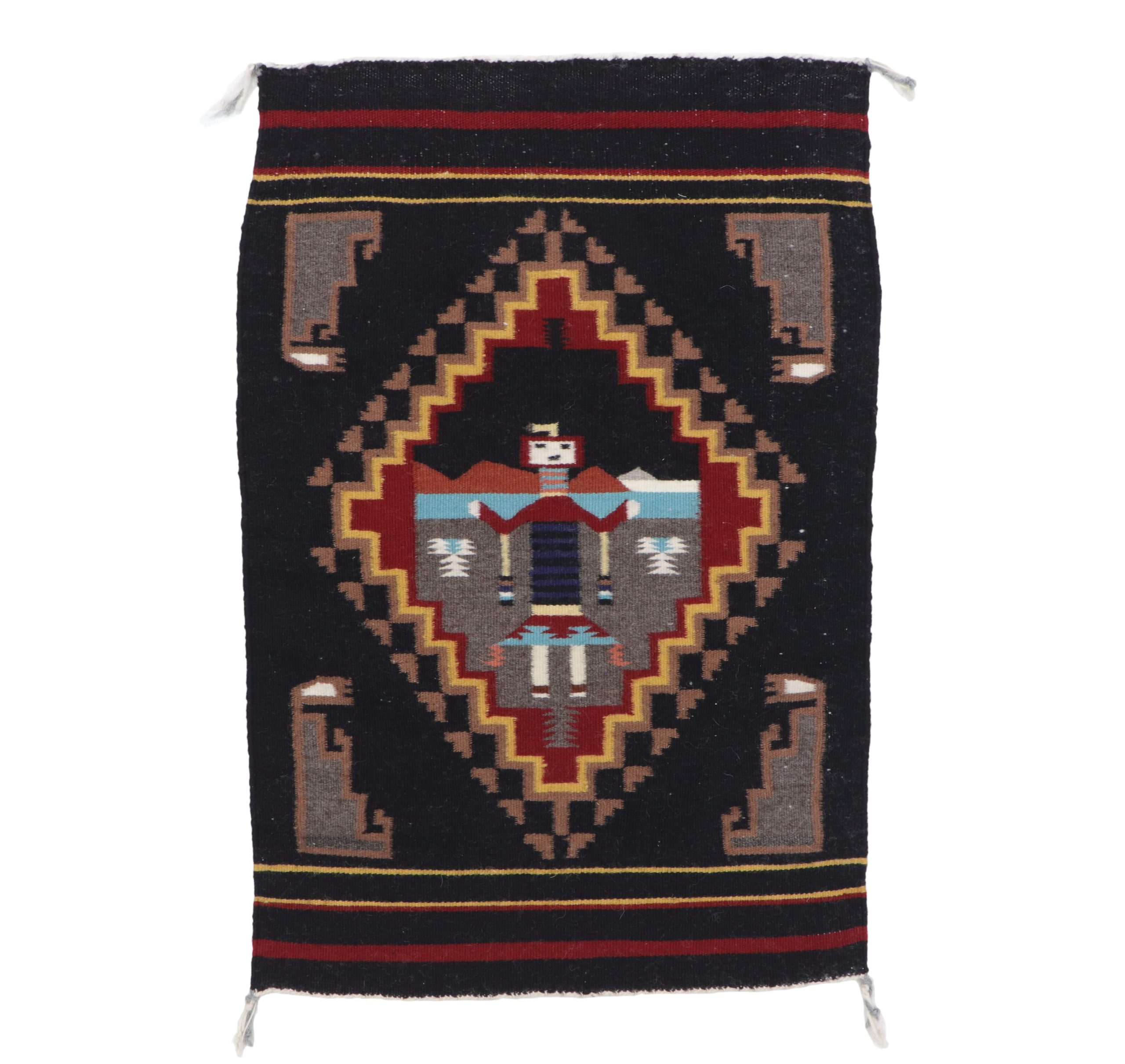 Navajo Pictorial Yei Be Chei Rug Native American outlet Size 24” X 14.5”