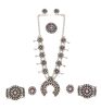 7 Piece Navajo Squash Blossom Set