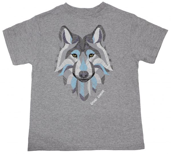 Youth Crosshatch Wolf T-shirt