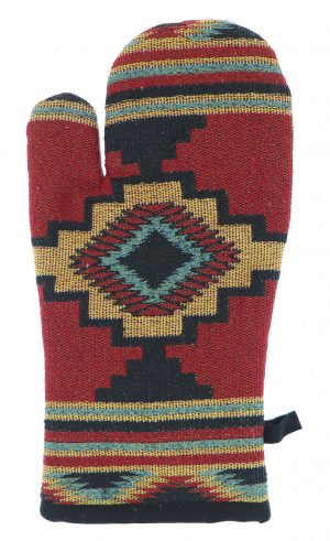 Nativo Southwest Running Horse Cotton Oven Mitt and Pot Holder Set