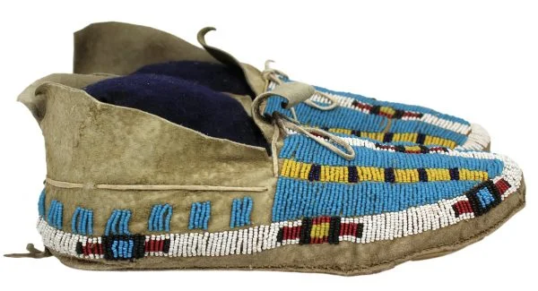 Antique Cheyenne Beaded Moccasins