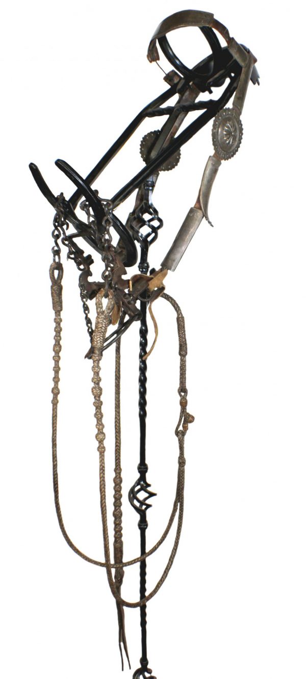 Navajo Coin Silver Headstall with Navajo Bit