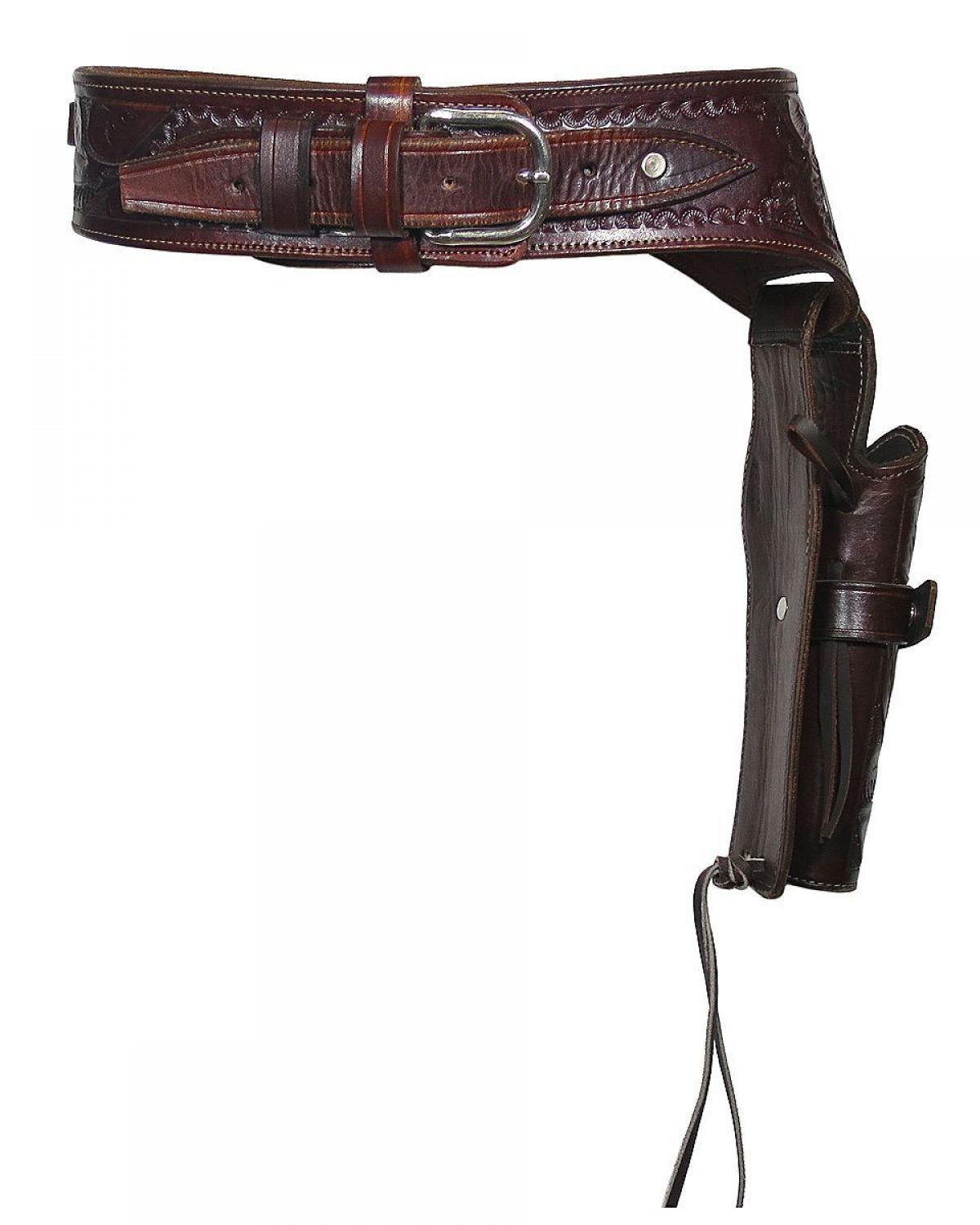 WESTERN COWBOY STYLE Cowhide Leather Plain Finish BELT For Gun Pistol HOLSTER 