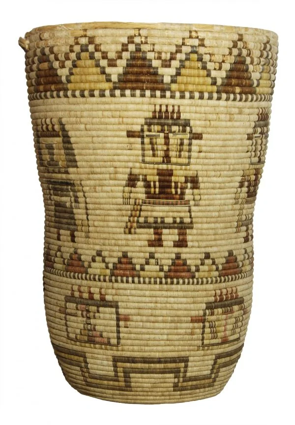 Hopi 3rd Mesa Coiled Basket